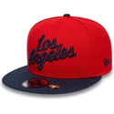 casquette-plate-rouge-et-bleue-marine-snapback-9fifty-statement-los-angeles-clippers-nba-new-era