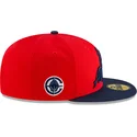 cappello-piatto-rosso-e-blu-navy-regolabile-59fifty-statement-dei-los-angeles-clippers-nba-di-new-era