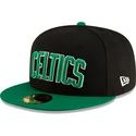 cappellino-piatto-nero-e-verde-regolabile-59fifty-statement-dei-boston-celtics-nba-di-new-era