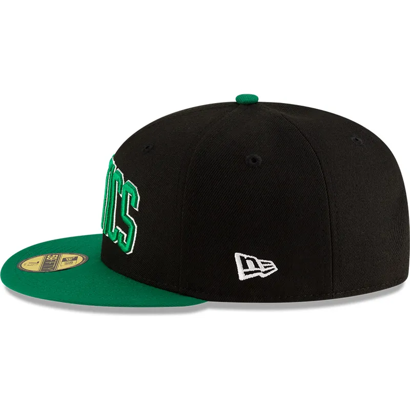 petten-plat-zwart-aangepast-59fifty-statement-van-boston-celtics-nba-van-new-era