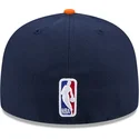 gorra-plana-azul-marino-y-naranja-ajustada-59fifty-statement-de-new-york-knicks-nba-de-new-era