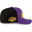 new-era-curved-brim-9seventy-statement-stretch-snap-los-angeles-lakers-nba-purple-and-black-snapback-cap