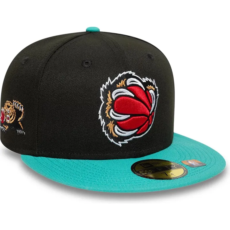 czarna-i-zielona-dopasowana-czapka-z-daszkiem-59fifty-classic-memphis-grizzlies-nba-new-era