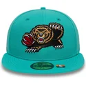 gorra-plana-verde-ajustada-59fifty-classic-de-memphis-grizzlies-nba-de-new-era