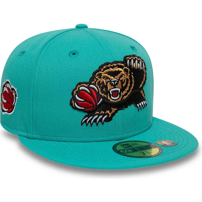 petten-plat-groen-aangepast-59fifty-classic-van-memphis-grizzlies-nba-van-new-era