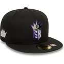 cappellino-nero-piatto-regolabile-59fifty-classic-dei-sacramento-kings-nba-di-new-era