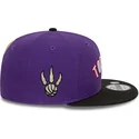 violette-und-schwarze-flache-snapback-kappe-9fifty-classic-der-toronto-raptors-nba-von-new-era