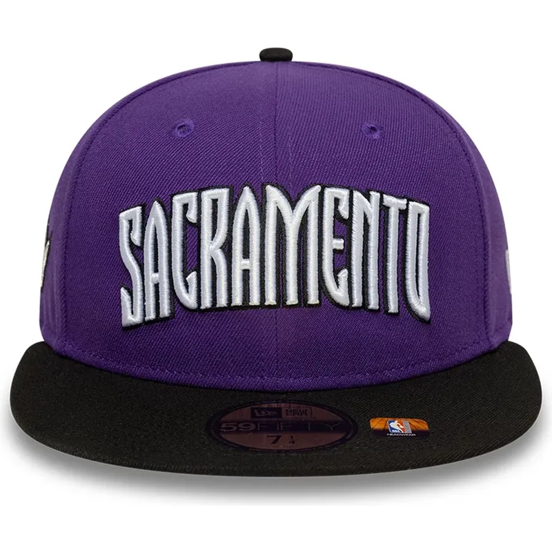 cappello-piatto-viola-e-nero-aderente-59fifty-classic-di-sacramento-kings-nba-di-new-era