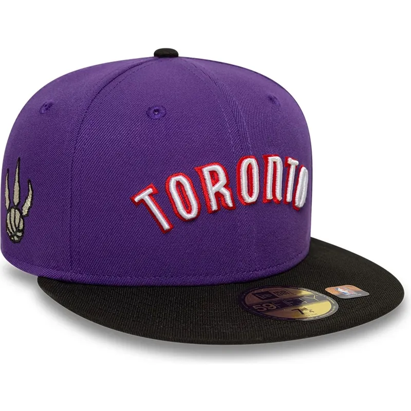 cappello-piatto-viola-e-nero-aderente-59fifty-classic-dei-toronto-raptors-nba-di-new-era