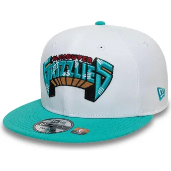 New Era Flat Brim 9FIFTY Classic Memphis Grizzlies NBA White and Green Snapback Cap