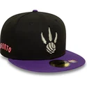 gorra-plana-negra-y-violeta-ajustada-59fifty-classic-de-toronto-raptors-nba-de-new-era