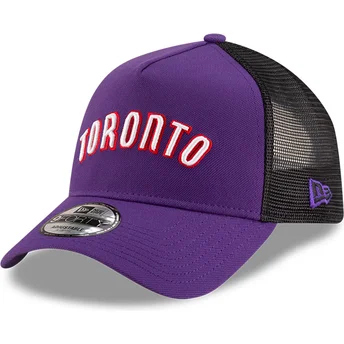 Casquette trucker violette et noire A Frame Classic Toronto Raptors NBA New Era