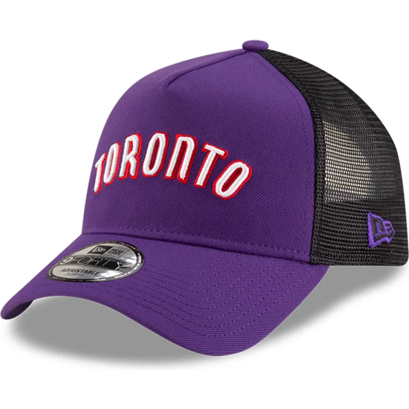cappellino-trucker-viola-e-nero-a-frame-classic-di-toronto-raptors-nba-di-new-era