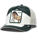 casquette-trucker-verte-et-blanche-cheval-moto-lamba-stud-the-farm-goorin-bros