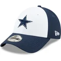 new-era-curved-brim-9forty-the-league-dallas-cowboys-nfl-adjustable-cap-weiss-und-marineblau