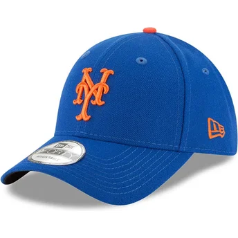 Cappellino visiera curva blu regolabile 9FORTY The League di New York Mets MLB di New Era