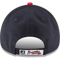 justerbar-marinebla-og-rod-kurvet-kasket-9forty-the-league-fra-atlanta-braves-mlb-fra-new-era