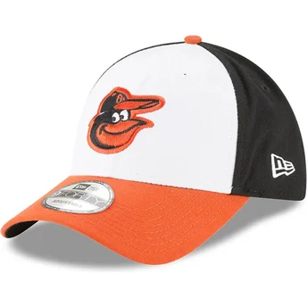 cappellino-visiera-curva-bianco-nero-e-arancione-regolabile-9forty-the-league-di-baltimore-orioles-mlb-di-new-era