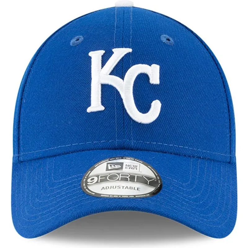 blaue-verstellbare-curved-cap-9forty-the-league-der-kansas-city-royals-mlb-von-new-era