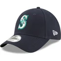 marineblaue-verstellbare-9forty-the-league-kappe-der-seattle-mariners-mlb-von-new-era