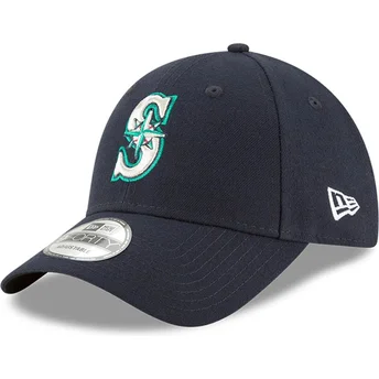 Justerbar marineblå kurvet kasket 9FORTY The League fra Seattle Mariners MLB fra New Era