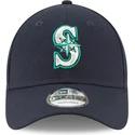 marineblaue-verstellbare-9forty-the-league-kappe-der-seattle-mariners-mlb-von-new-era