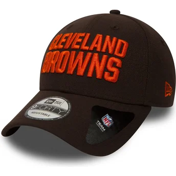 Cappellino curvo marrone regolabile 9FORTY The League di Cleveland Browns NFL di New Era