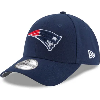 New Era Curved Brim 9FORTY The League New England Patriots NFL Navy Blue Adjustable Cap