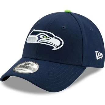 Cappellino visiera curva blu marino regolabile 9FORTY The League di Seattle Seahawks NFL di New Era