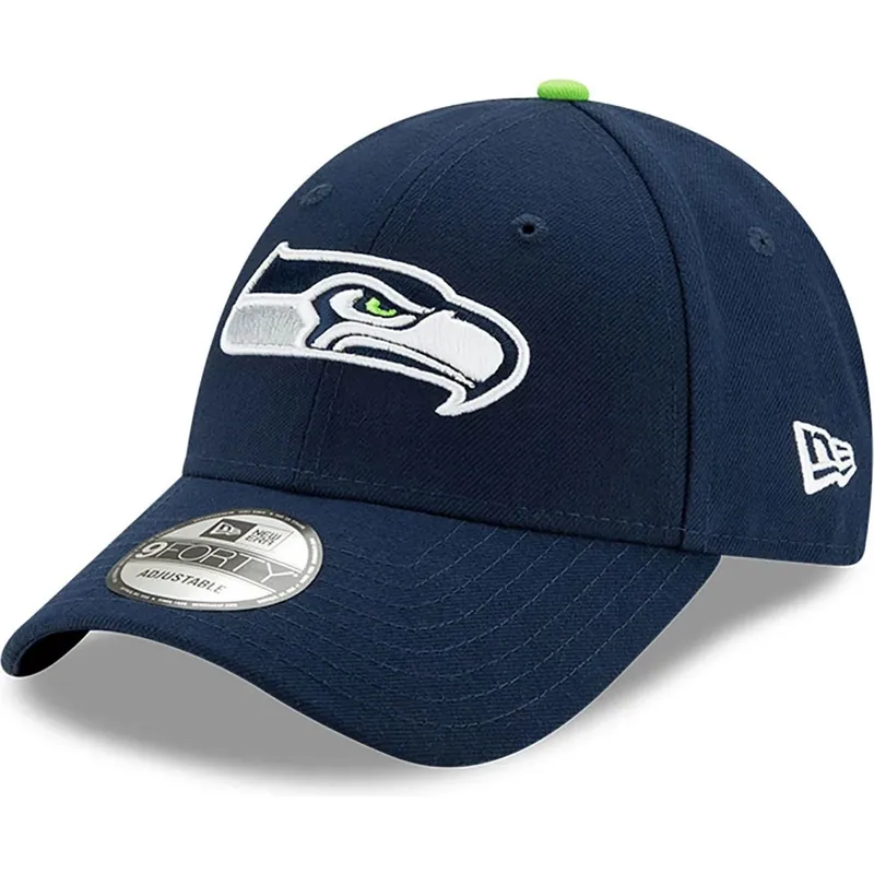 marineblaue-verstellbare-curved-cap-9forty-the-league-der-seattle-seahawks-nfl-von-new-era