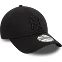 casquette-courbee-noire-ajustable-avec-logo-noir-9twenty-league-essential-new-york-yankees-mlb-new-era