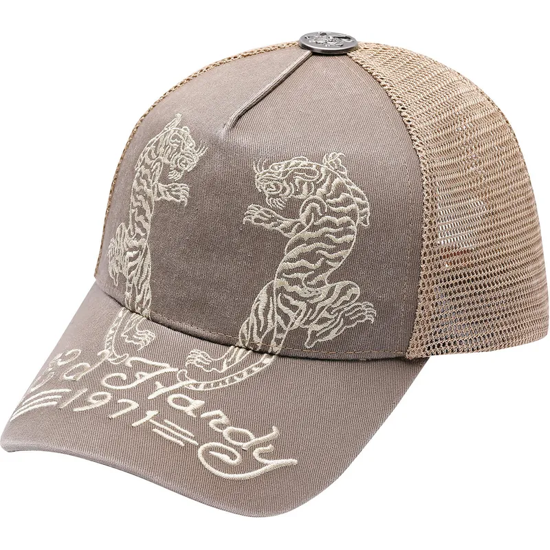 beige-trucker-kasket-desert-tiger-fra-ed-hardy