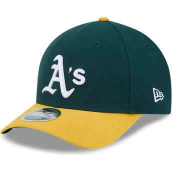 Grøn og gul buet kasket snapback 9FORTY M-Crown Player Replica fra Oakland Athletics MLB fra New Era