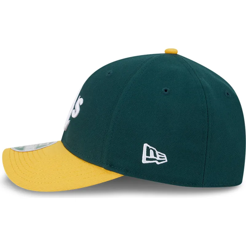 gron-og-gul-buet-kasket-snapback-9forty-m-crown-player-replica-fra-oakland-athletics-mlb-fra-new-era