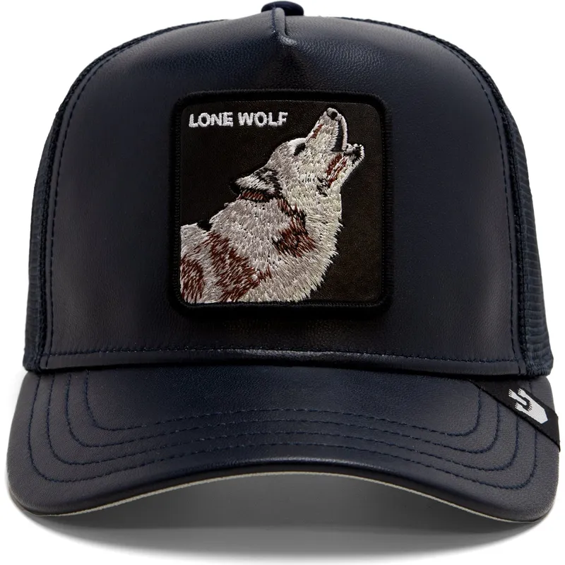 trucker-kasket-marinebla-ulv-lone-shleather-wolf-the-farm-fra-goorin-bros