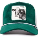 gorra-trucker-verde-e-bianca-mucca-cash-emerald-cow-the-farm-jewel-tones-di-goorin-bros