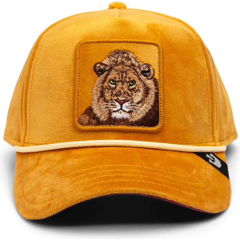 petten-gebogen-geel-snapback-lion-royalty-the-farm-van-goorin-bros