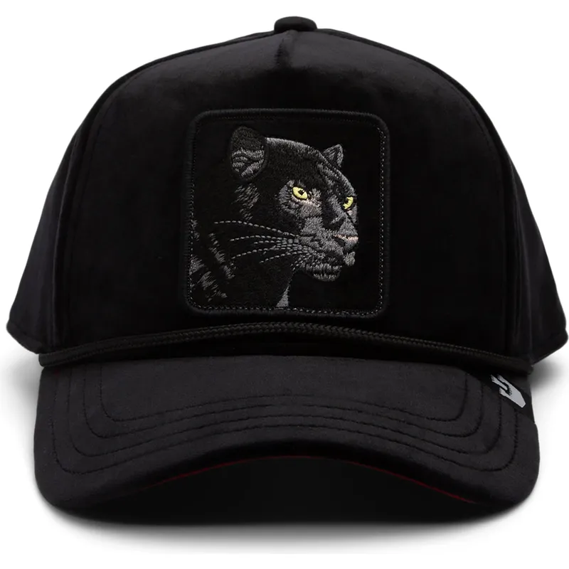 petten-gebogen-zwart-snapback-panther-royalty-the-farm-van-goorin-bros