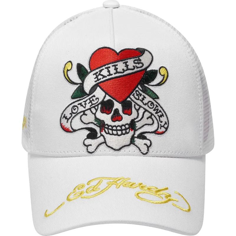 czapka-trucker-biala-love-kills-slowly-ed-hardy