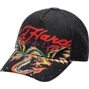 sort-justerbar-buet-kasket-art-for-life-acid-wash-fra-ed-hardy