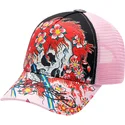 casquette-trucker-noire-et-rose-beautiful-ghost-ed-hardy