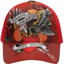 petten-gebogen-rood-snapback-brave-hearts-van-ed-hardy