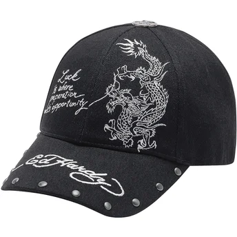 Cap gebogen black adjustable strap van Ed Hardy