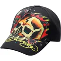 cappello-curvo-nero-regolabile-skull-chopper-di-ed-hardy