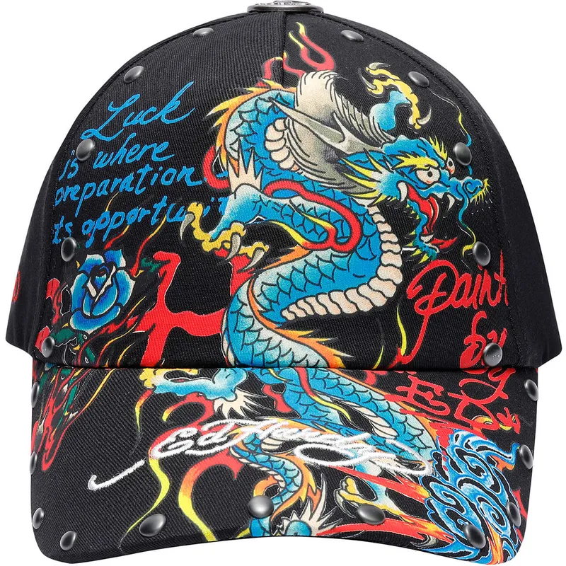 czarna-regulowana-czapka-z-daszkiem-blue-dragon-ed-hardy