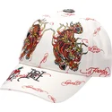 ed-hardy-curved-brim-tiger-flames-beige-adjustable-cap