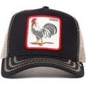 cappellino-trucker-nero-gallo-rooster-di-goorin-bros