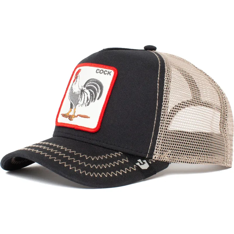 sort-trucker-kasket-hane-rooster-fra-goorin-bros