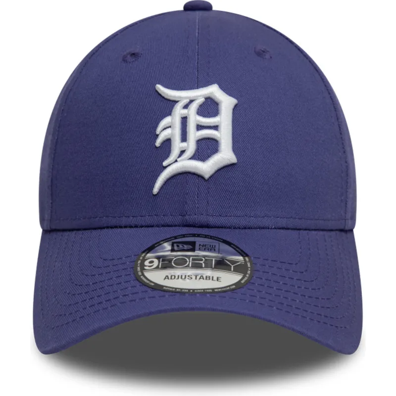 violette-verstellbare-curved-cap-9forty-league-essential-der-detroit-tigers-mlb-von-new-era