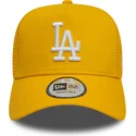 gelbe-trucker-kappe-9forty-a-frame-league-essential-der-los-angeles-dodgers-mlb-von-new-era